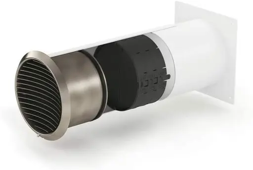 Naber Naber 4043071 Turbo® 150 Mauerkasten inkl. THERMOBOX, weiß, Edelstahl, Rundrohranschuss/Compair flow (System Ø 150) – Küchenzubehör